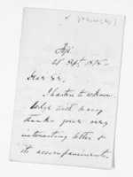 3 pages written 21 Sep 1875 by James Herman de Ricci in Fiji, from Inward letters - Surnames, Rho - Ric