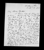 3 pages written 14 Feb 1876 by Sir Robert Donald Douglas Maclean in Wellington to Sir Donald McLean, from Inward family correspondence - Douglas Maclean (son)