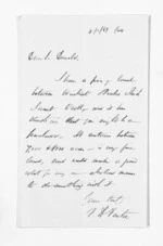 2 pages written by Francis Dart Fenton to Sir Donald McLean, from Inward letters - F D Fenton