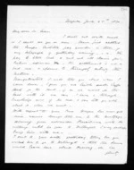 4 pages written 25 Jun 1870 by John Davies Ormond in Napier City to Sir Donald McLean, from Inward letters - J D Ormond
