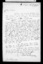 1 page written 16 Sep 1850 by Robert Roger Strang in Wellington to Sir Donald McLean, from Family correspondence - Robert Strang (father-in-law)