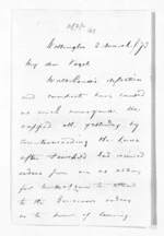 6 pages written 3 Mar 1873 by John Bathgate in Wellington to Sir Julius Vogel, from Inward letters - J Bathgate