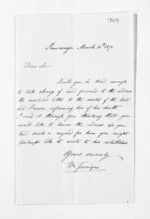 1 page written 14 Mar 1870 by Frederick John William Gascoigne in Tauranga, from Inward letters - Surnames, Gascoyne/Gascoigne