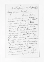 3 pages written 15 Sep 1868 by John Gibson Kinross in Napier City to Sir Donald McLean, from Inward letters -  John G Kinross