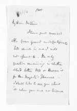 2 pages written by Sir Thomas Robert Gore Browne to Sir Donald McLean, from Inward and outward letters - Sir Thomas Gore Browne (Governor)