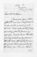 5 pages written 7 Aug 1869 by Edward Lister Green in Napier City to Sir Donald McLean, from Inward letters - Edward L Green