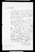 2 pages written 26 May 1851 by Robert Roger Strang to Sir Donald McLean in Rangitikei District, from Family correspondence - Robert Strang (father-in-law)