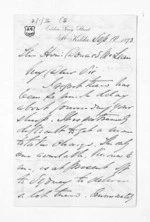 3 pages written 18 Sep 1873 by John Lang Currie to Sir Donald McLean, from Inward letters - John L Currie
