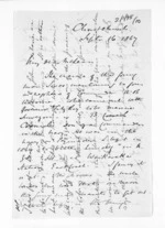 4 pages written 16 Sep 1867 by William John Warburton Hamilton in Christchurch City to Sir Donald McLean, from Inward letters - J W Hamilton