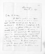 3 pages written 19 Mar 1870 by Henry Tacy Clarke in Tauranga to Sir Donald McLean, from Inward letters - Henry Tacy Clarke