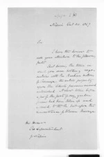 3 pages written 3 Nov 1867 by Bishop William Williams in Napier City to Sir Donald McLean in Napier City, from Hawke's Bay.  McLean and J D Ormond, Superintendents - Letters to Superintendent