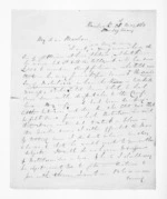 2 pages written 25 May 1863 by Henry Robert Russell in Havelock to Sir Donald McLean, from Inward letters - H R Russell