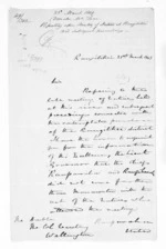 8 pages written 21 Mar 1849 by Sir Donald McLean in Rangitikei District to Wellington, from Native Land Purchase Commissioner - Papers
