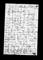 4 pages written 13 Apr 1863 by Archibald John McLean to Sir Donald McLean, from Inward family correspondence - Archibald John McLean (brother)