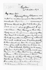 3 pages written 14 Oct 1873 by Robert Smelt Bush in Raglan to Sir Donald McLean in Wellington, from Inward letters - Robert S Bush