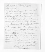 1 page written 26 Oct 1865 by James Chase to Sir Donald McLean, from Inward letters - Surnames, Cha - Cla