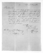 1 page written 6 Jul 1873 by Alexander Kennedy in Napier City to Sir Donald McLean in Napier City, from Inward letters -  Alexander Kennedy