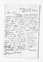 4 pages written 29 Apr 1875 by Richard Deighton in Wairoa to Sir Donald McLean, from Inward letters - Surnames, Dav - Dei