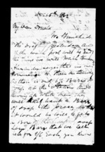 2 pages written 5 Nov 1862 by Archibald John McLean to Sir Donald McLean, from Inward family correspondence - Archibald John McLean (brother)