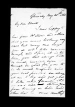 3 pages written 30 May 1865 by Archibald John McLean in Glenorchy to Sir Donald McLean, from Inward family correspondence - Archibald John McLean (brother)