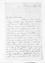 5 pages written 2 May 1854 by George Theodosius Boughton Kingdon in Taranaki Region to Sir Donald McLean, from Inward letters -  Kingdon, George and Sophia