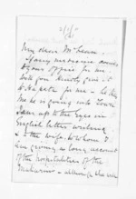 3 pages written by Captain Walter Charles Brackenbury to Sir Donald McLean, from Inward letters -  W C Brackenbury
