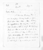 2 pages written 12 Jul 1860 by Sir Thomas Robert Gore Browne to Sir Donald McLean, from Inward letters -  Sir Thomas Gore Browne (Governor)