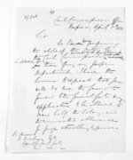2 pages written 6 Apr 1865 by George Sisson Cooper in Napier City to Sir Donald McLean, from Inward letters - George Sisson Cooper