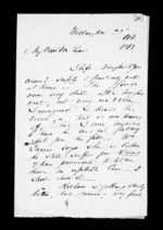 3 pages written 23 Oct 1863 by Robert Roger Strang in Wellington, from Family correspondence - Robert Strang (father-in-law)