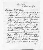 4 pages written 28 Dec 1870 by Colonel William Charles Lyon in Hamilton City to Sir Donald McLean, from Inward letters -  W C Lyon