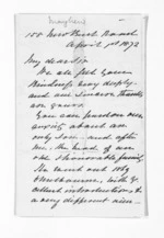 2 pages written 1 Apr 1872 by Samuel Frederick Mayhew, from Inward letters - Surnames, Mau - Mer