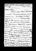 2 pages written 18 Aug 1867 by Sir Robert Donald Douglas Maclean to Sir Donald McLean, from Inward family correspondence - Douglas Maclean (son)