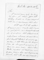 3 pages written 25 Apr 1868 by John Sim in Mohaka to Sir Donald McLean in Napier City, from Inward letters - John Sim