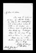 2 pages written 7 Dec 1850 by Robert Roger Strang in Wellington to Sir Donald McLean, from Family correspondence - Robert Strang (father-in-law)