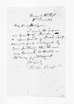 2 pages written 8 Jun 1863 by Henry Robert Russell to Sir Donald McLean in Napier City, from Inward letters - H R Russell