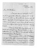 3 pages written 14 Jun 1869 by Edward Lister Green in Napier City to Sir Donald McLean, from Inward letters - Edward L Green