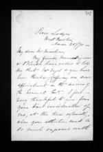 2 pages written 25 Jan 1870 by John Williamson to Sir Donald McLean, from Inward letters - Surnames, Williamson