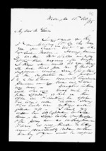 5 pages written by Robert Roger Strang in Wellington to Sir Donald McLean in New Plymouth, from Family correspondence - Robert Strang (father-in-law)