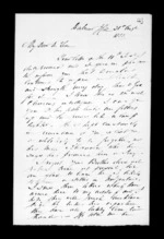 3 pages written 31 Aug 1855 by Robert Roger Strang to Sir Donald McLean, from Family correspondence - Robert Strang (father-in-law)