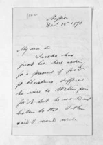 3 pages written 18 Dec 1876 by Samuel Locke in Napier City, from Inward letters - Samuel Locke