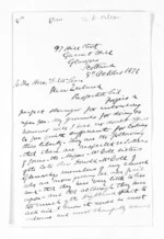 2 pages written 5 Oct 1876 by Rev Robert Blair in Scotland to Sir Donald McLean, from Inward letters - Surnames, Big - Bla