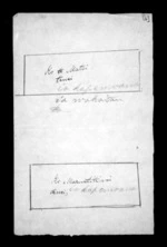 2 pages, from Correspondence and other papers in Maori