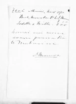1 page written 25 Nov 1851 by Joseph Thomas in Ahuriri, from Inward letters - Surnames, Thomas