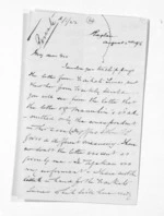 4 pages written 2 Aug 1876 by Robert Smelt Bush in Raglan to Sir Donald McLean in Wellington, from Inward letters - Robert S Bush