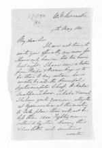 2 pages written 9 May 1861 by William Nicholas Searancke to Sir Donald McLean, from Inward letters - W N Searancke