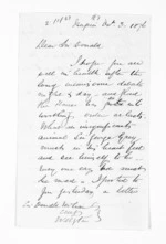 5 pages written 3 Oct 1876 by George Thomas Fannin in Napier City to Sir Donald McLean in Wellington, from Inward letters - G T Fannin