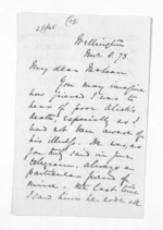 3 pages written 8 Nov 1873 by George Sisson Cooper in Wellington to Sir Donald McLean, from Inward letters - George Sisson Cooper