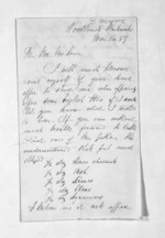 3 pages written 11 Nov 1859 by John Moore to Sir Donald McLean, from Inward letters - John and Mary Moore, and family