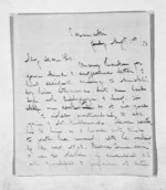 3 pages written 1 Aug 1856 by Rev Henry Hanson Turton in Taranaki Region to Sir Donald McLean, from Inward letters -  Rev Henry Hanson Turton