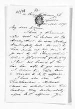 4 pages written 25 Nov 1875 by William Douglas Carruthers in London to Sir Donald McLean in Wellington, from Inward letters -  W D Carruthers